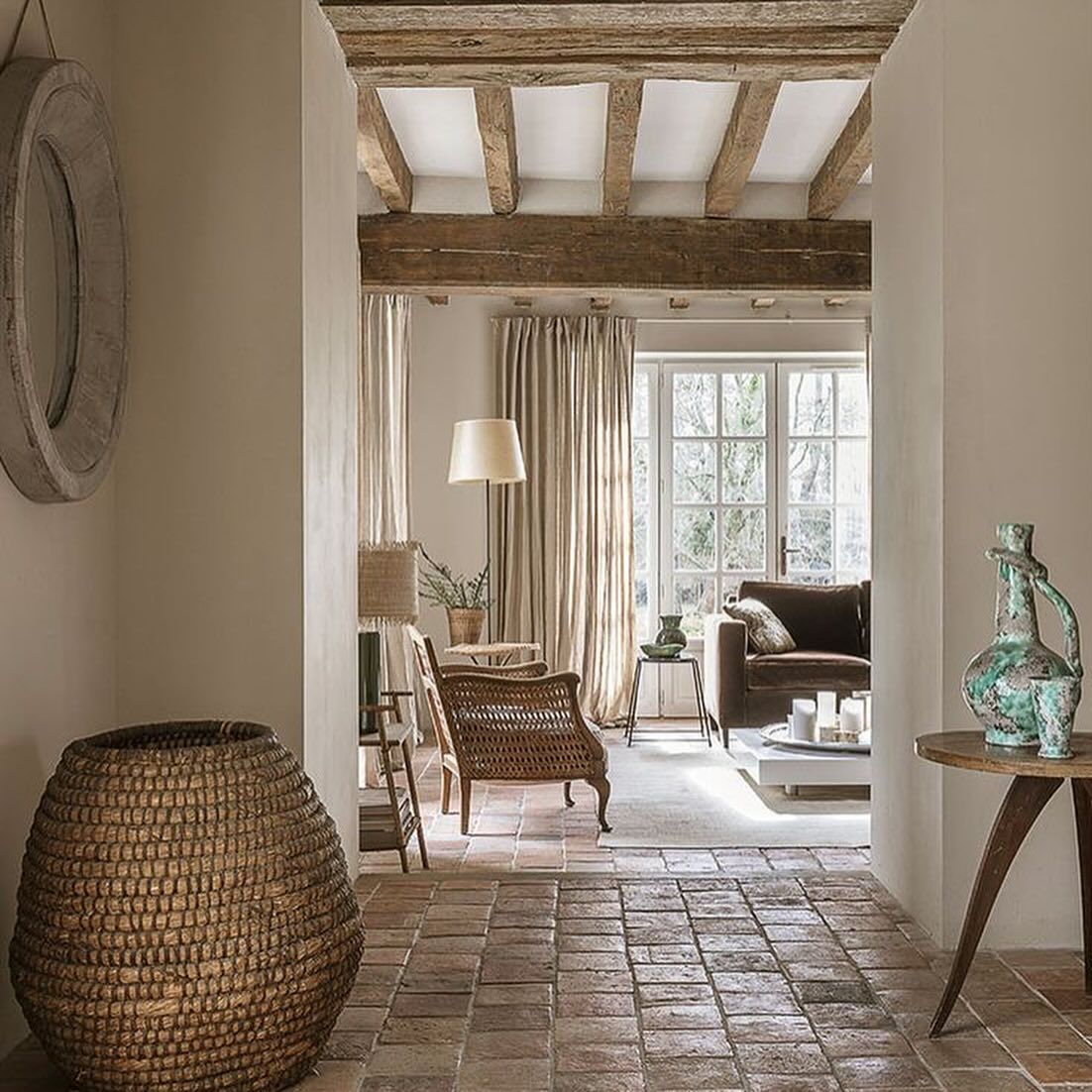 Poutres couleur lin intérieur