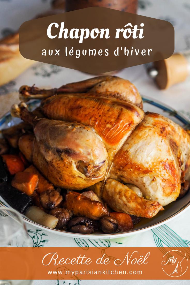 Chapon de Noël rôti