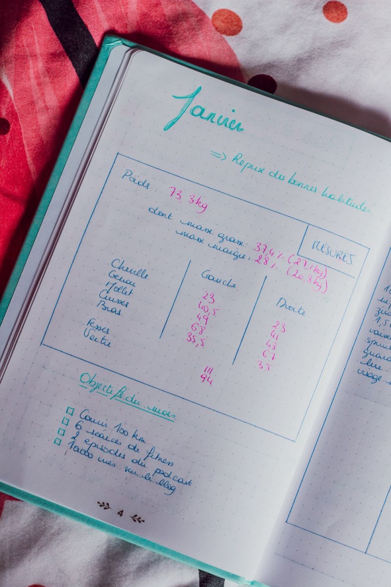 Journal de bord perte de poids