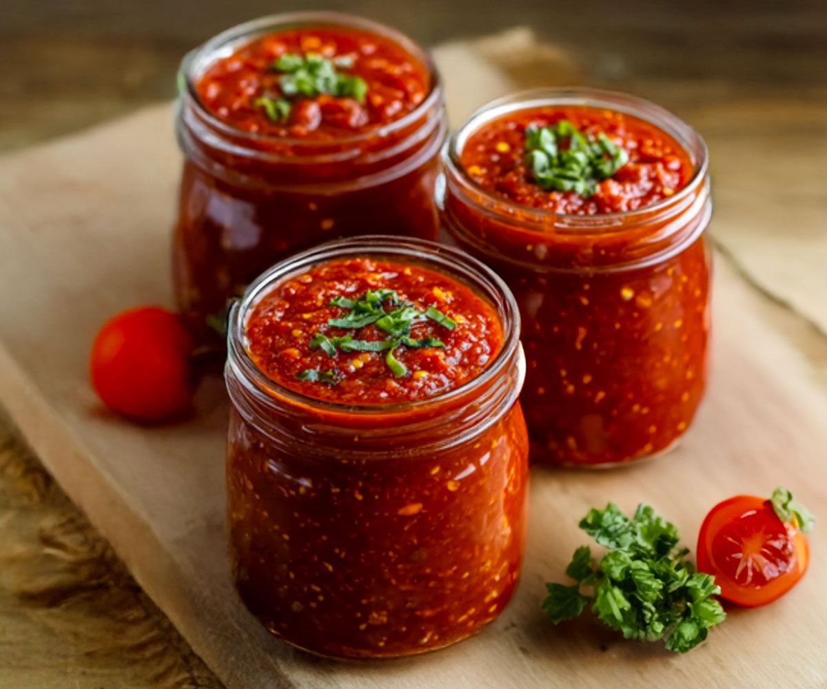 Sauce tomate maison mijotée