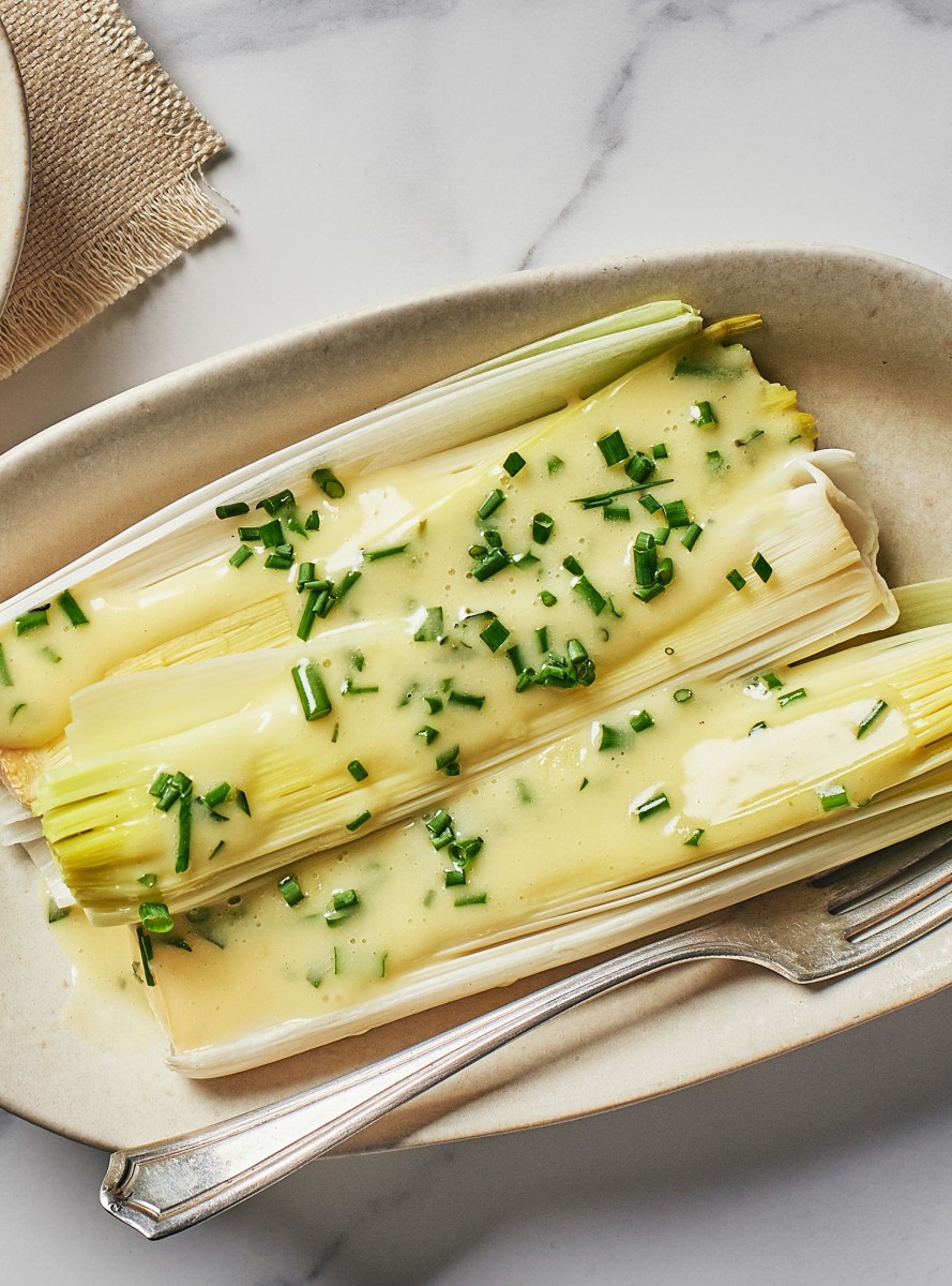 Poireaux à la vapeur présentation