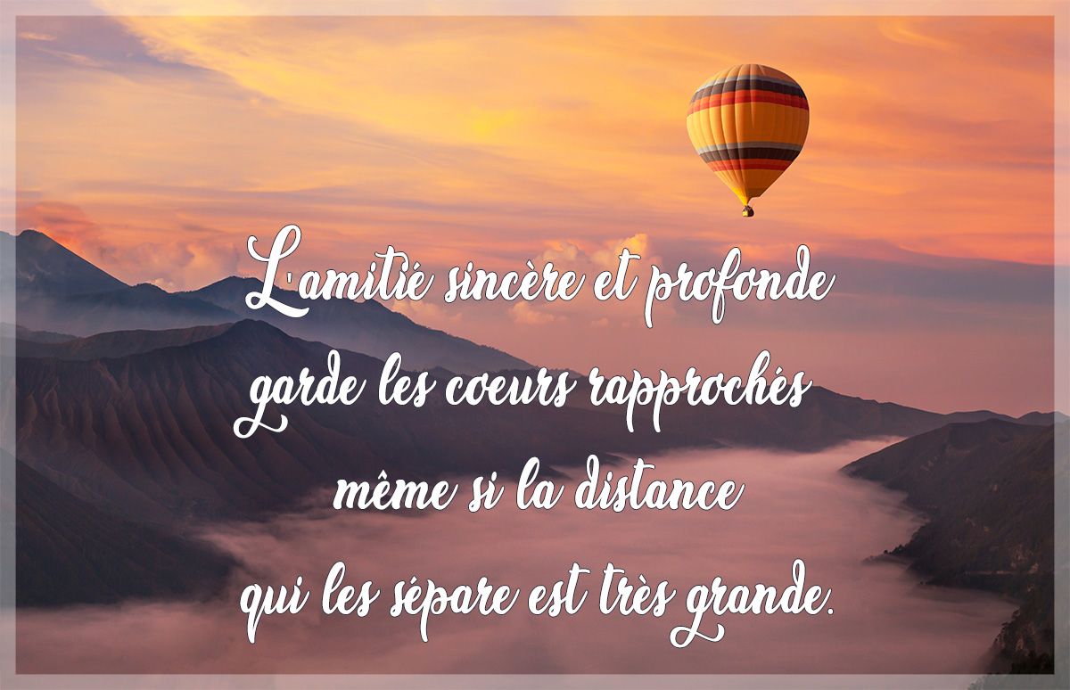 Carte message soutien amitié