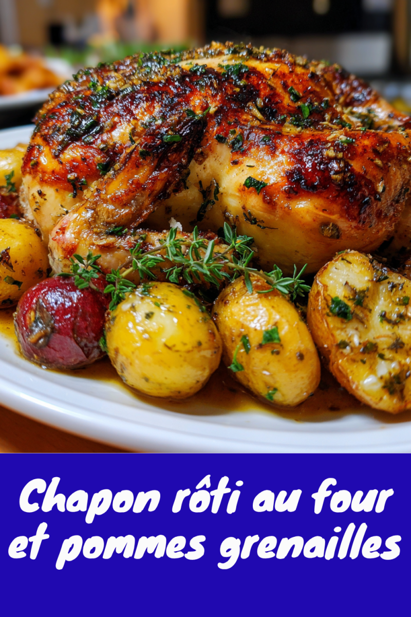Chapon de Noël rôti