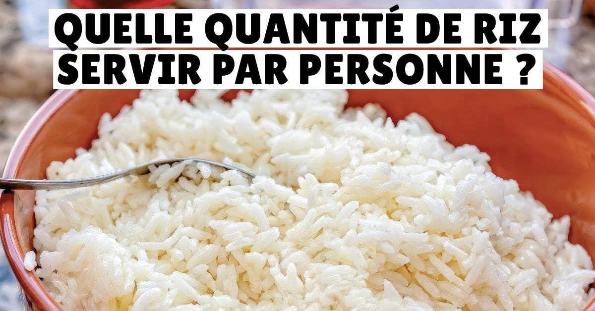 Quantité de riz par personne