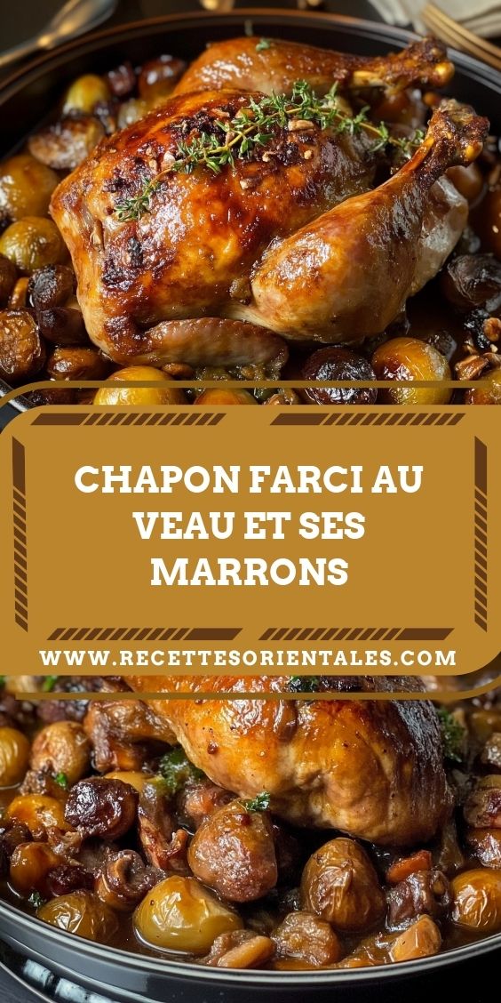 Chapon de Noël rôti