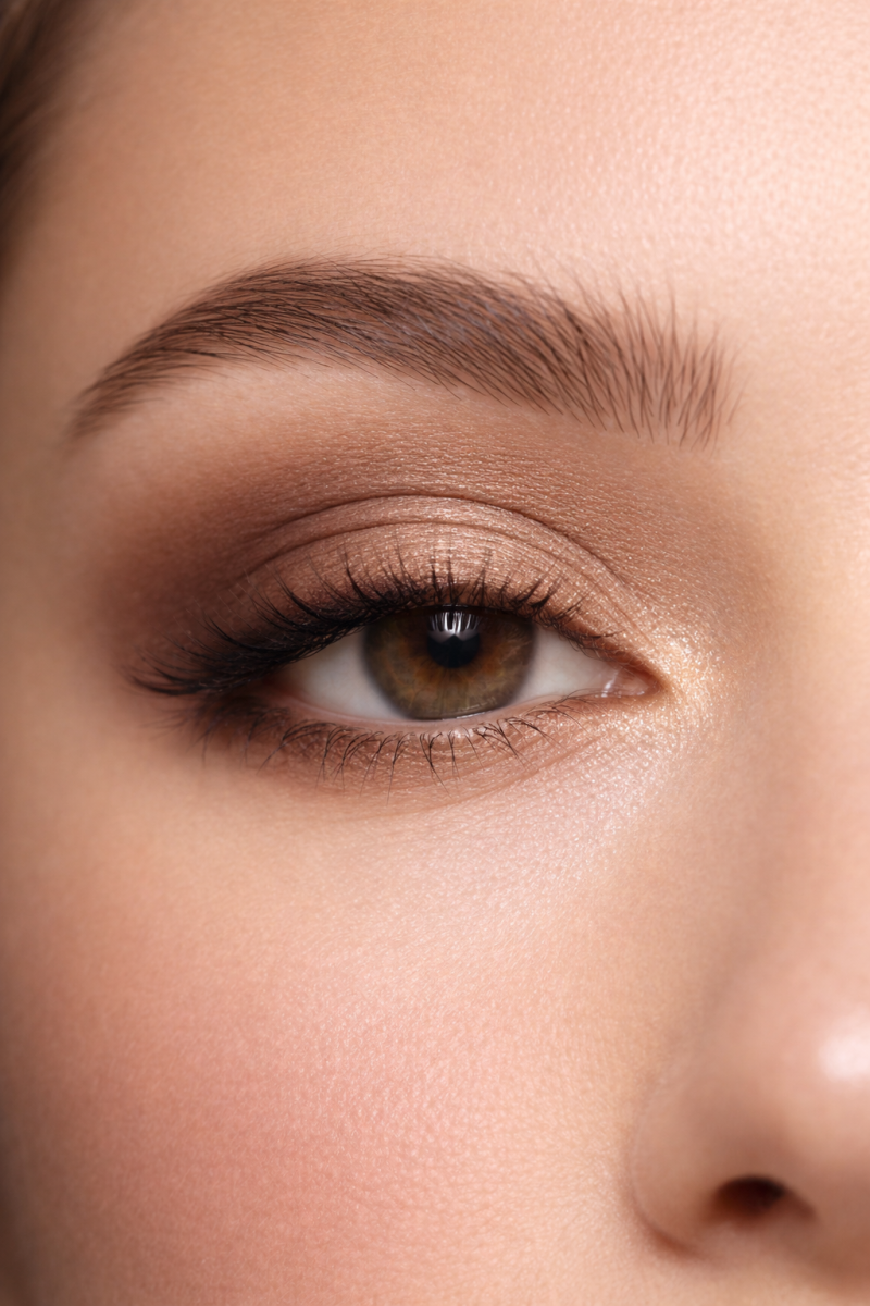 Maquillage yeux noisette doré