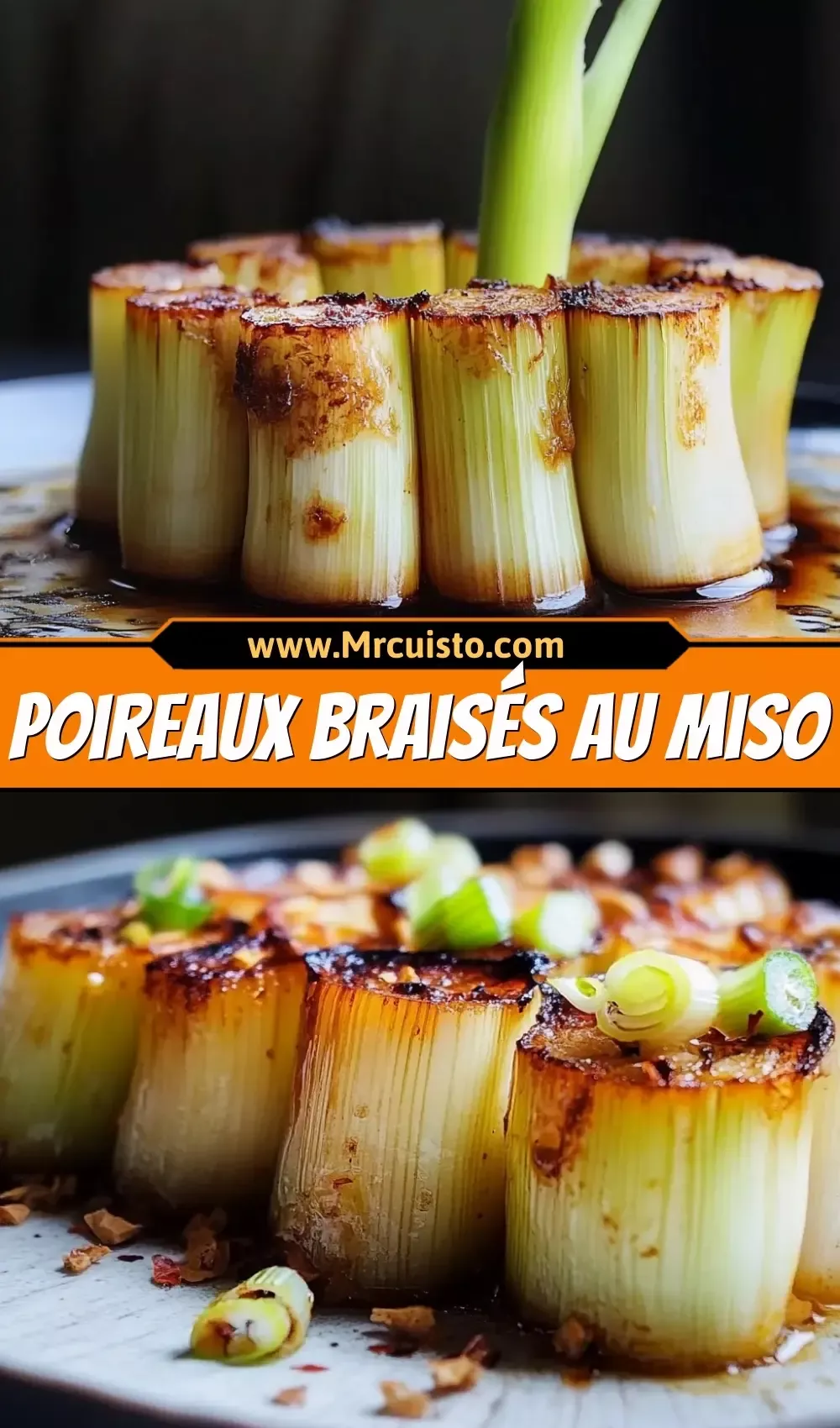 Poireaux à la vapeur présentation