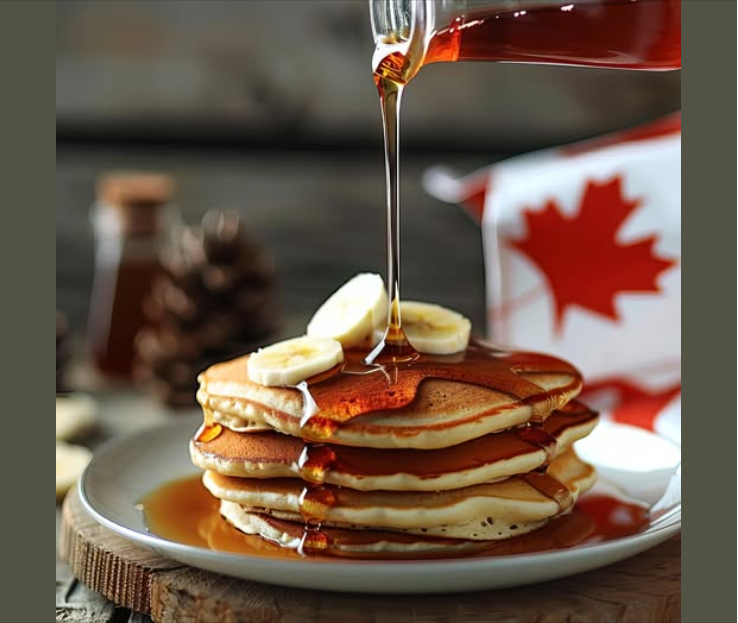 Pile de pancakes sirop d'érable