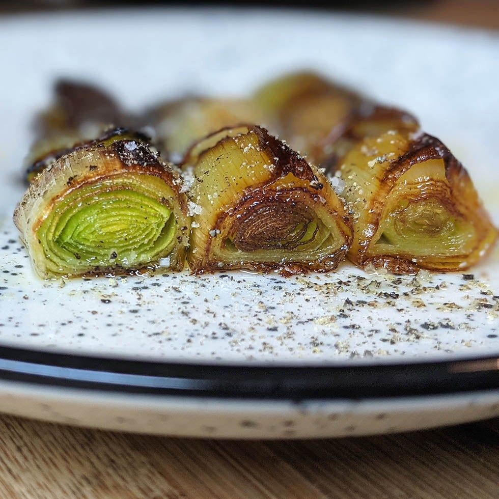 Poireaux à la vapeur présentation