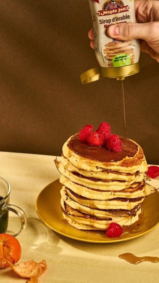 Pile de pancakes sirop d'érable